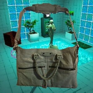 Balenciaga Leather Turquoise Bag ☆